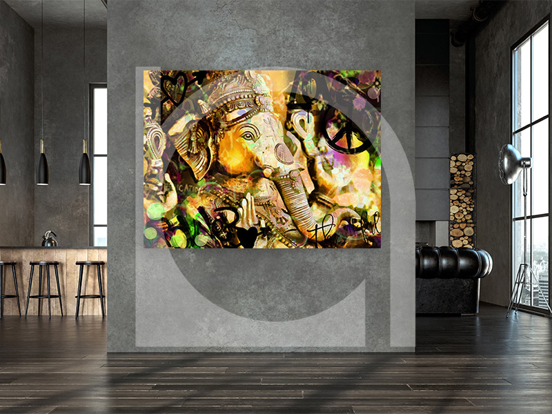 Nola Art Spirit Senses Ganesha gold Montage