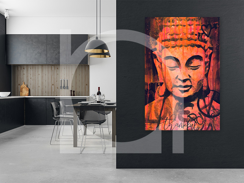 UNIKAT Nola Art Spirit Senses Buddha pinkorange Montage