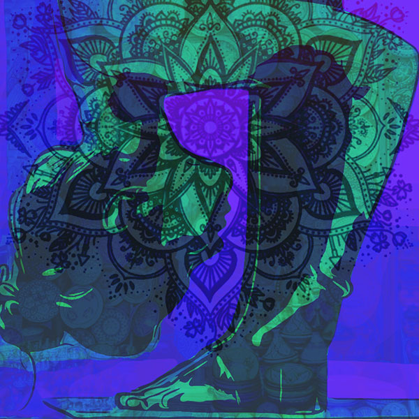 Nola Art Spirit Senses Paschimottanasana blau